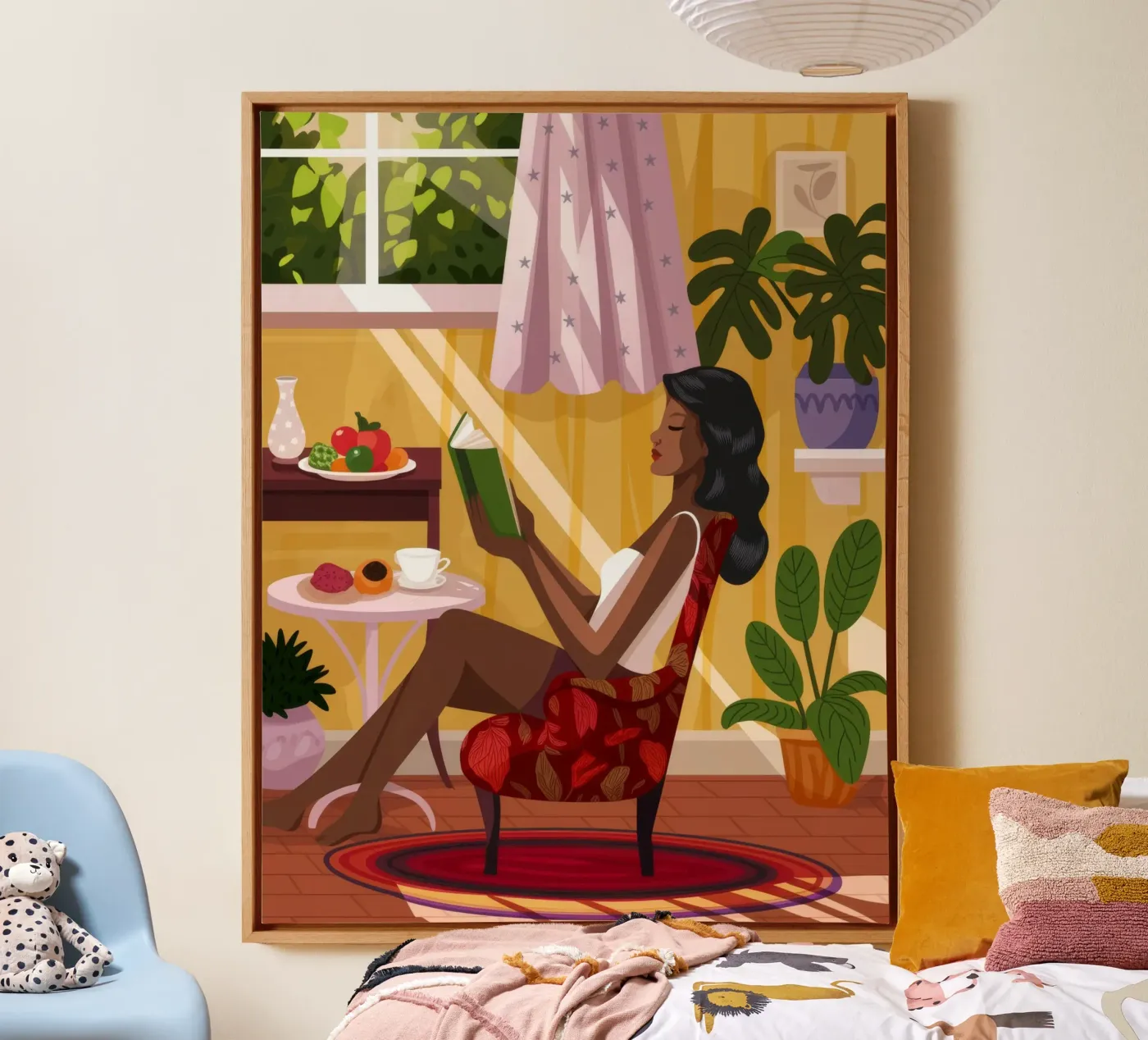 Sunlit Reading Nook canvas by Fine Sanctuary