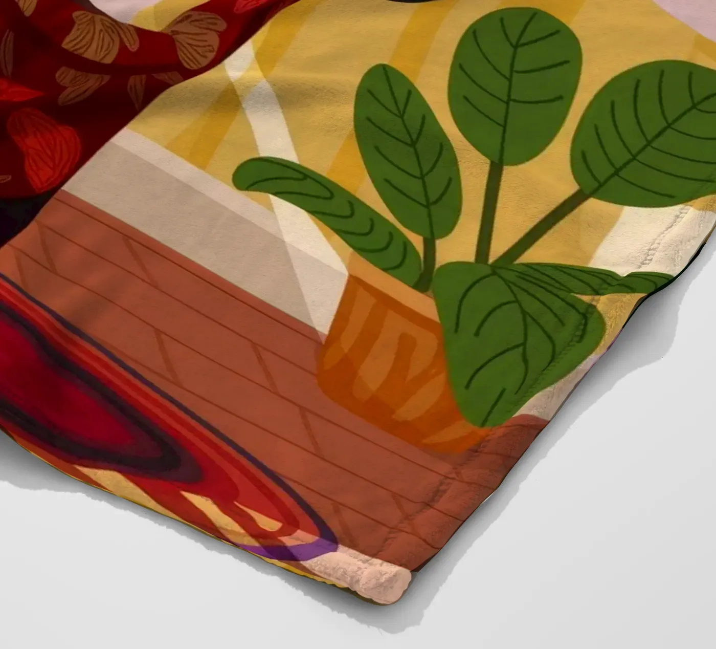 Sunlit Reading Nook fleece blanket by Fine Sanctuary