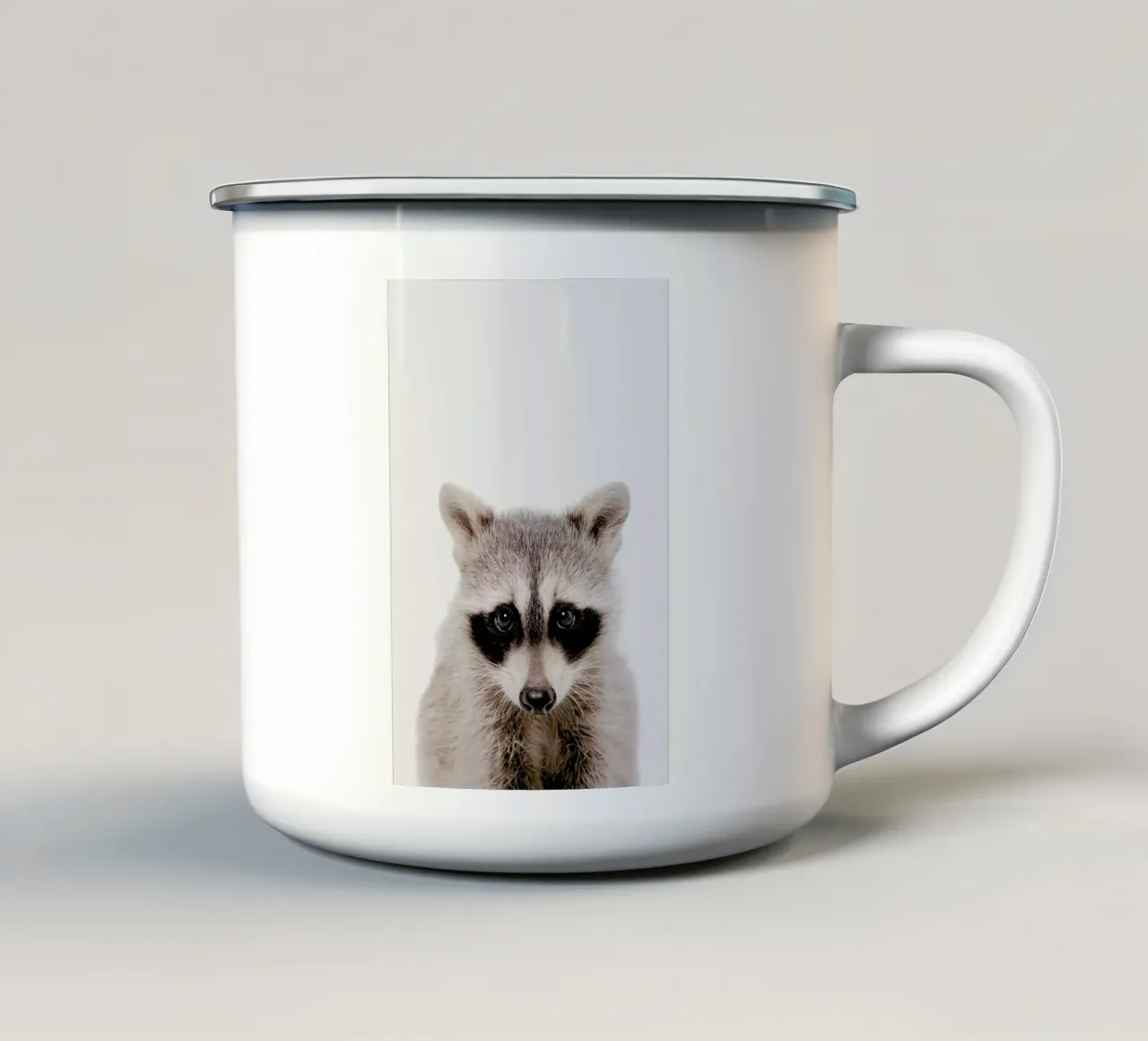 Raccoon tazza in smalto da Paws & Claws
