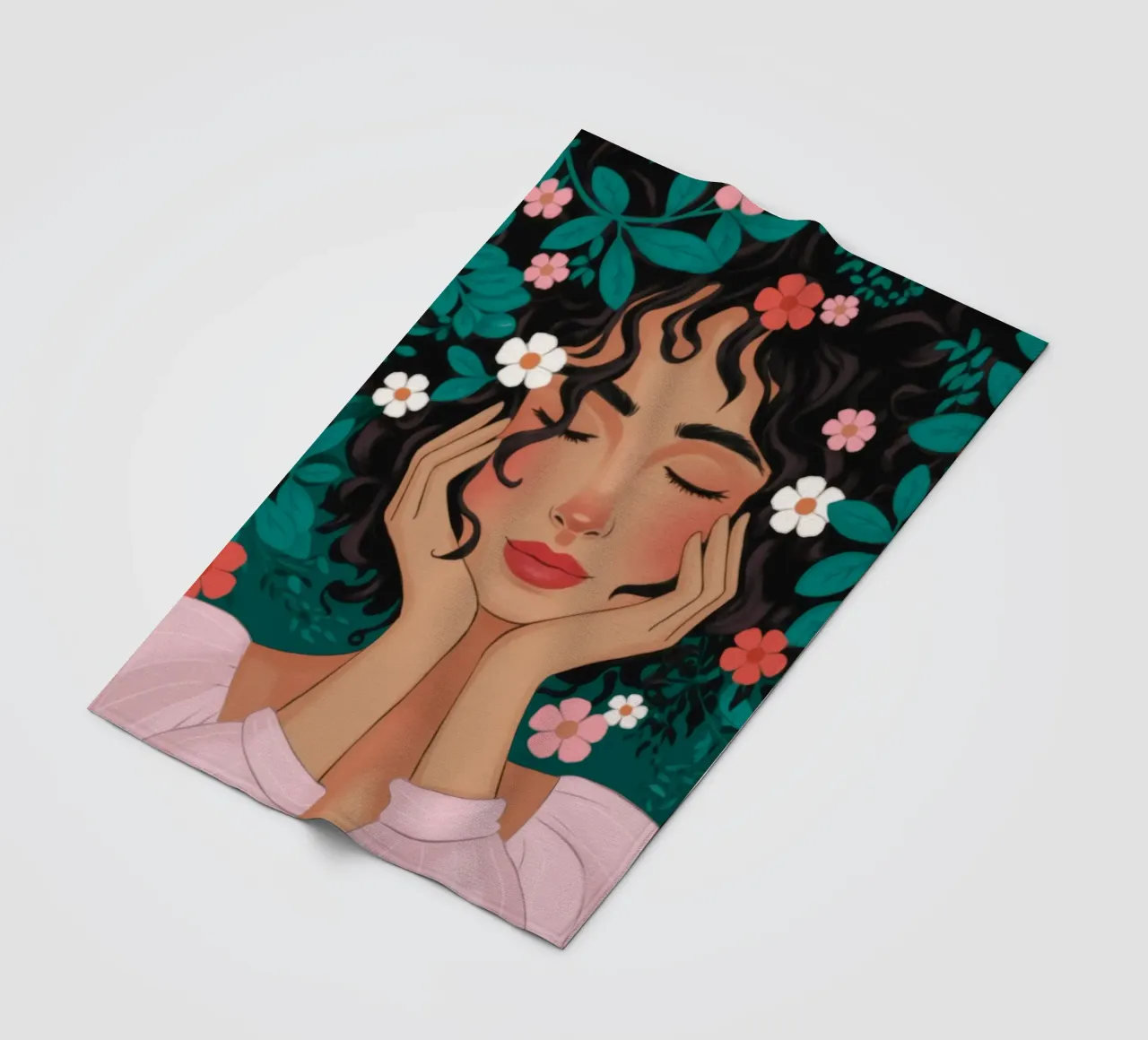 Floral Daydream Reverie fleece blanket by Fine Sanctuary