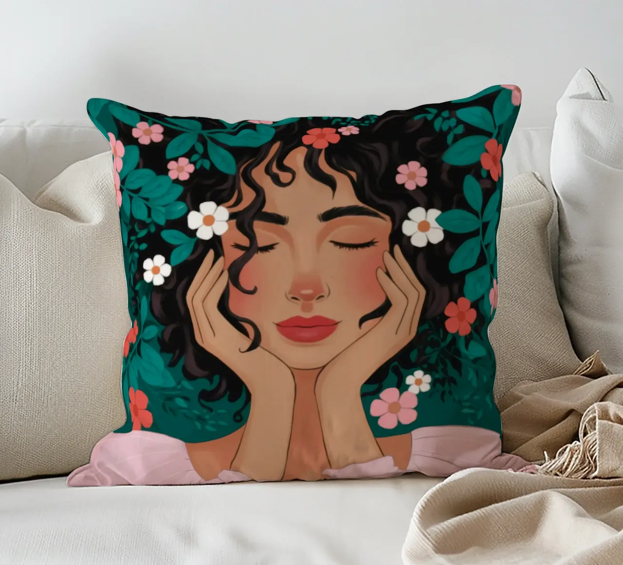 Floral Daydream Reverie decorative cushion by Fine Sanctuary