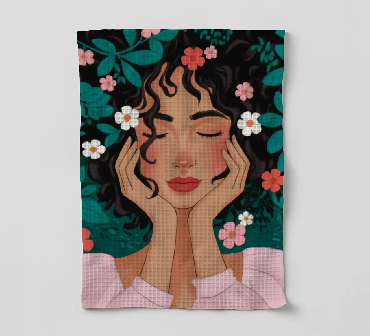 Floral Daydream Reverie tea towel by Fine Sanctuary