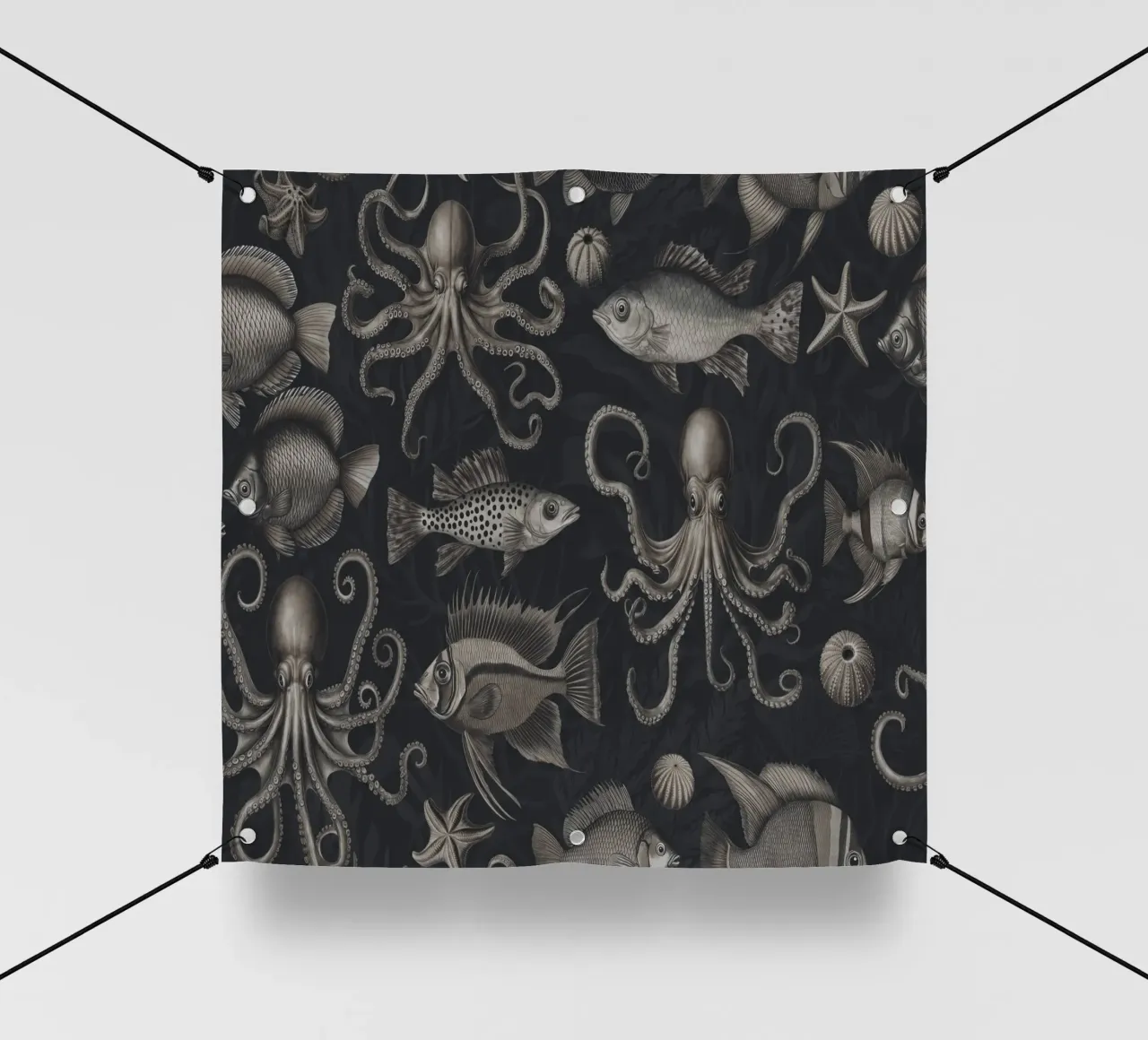 Magia subacquea oscura e lunatica telo in pvc da Andrea Haase Vintage World