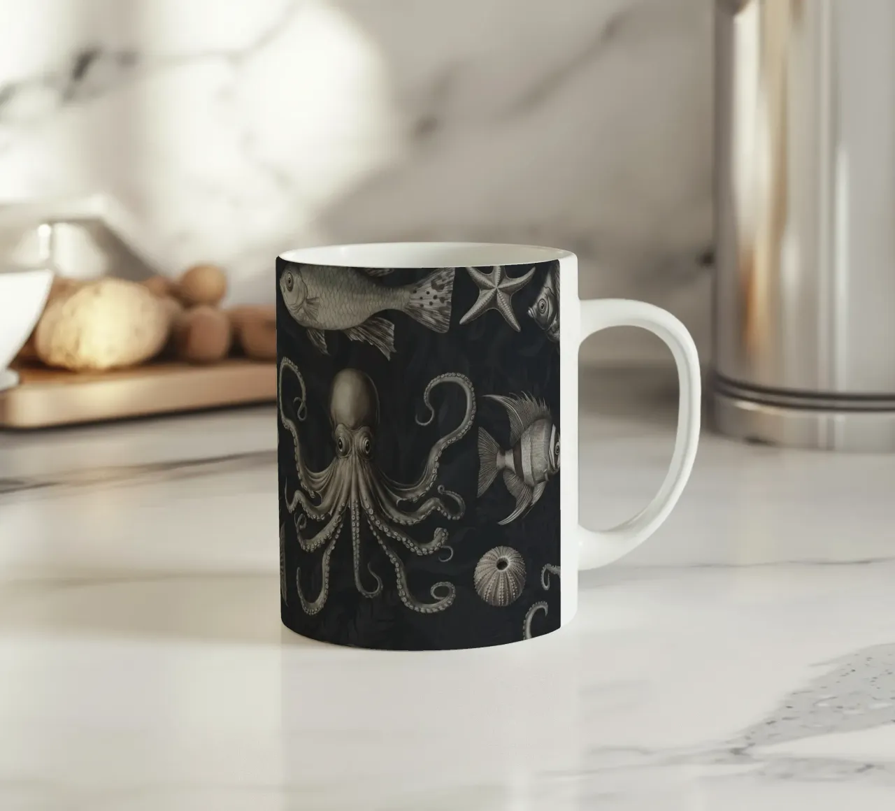 Magia subacquea oscura e lunatica tazza in ceramica da Andrea Haase Vintage World