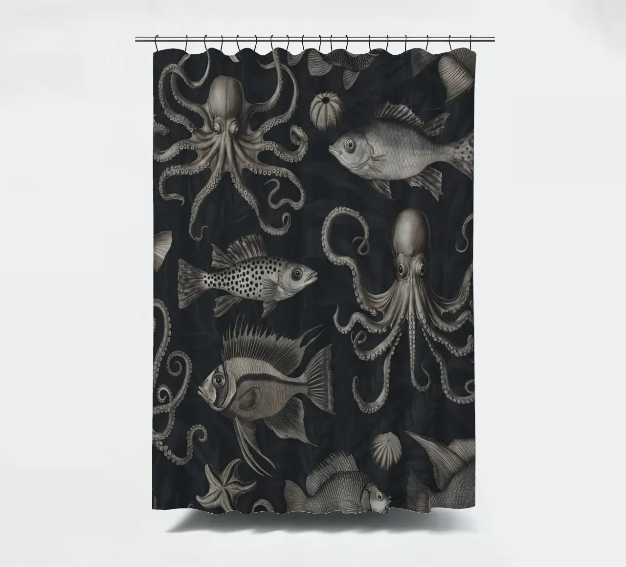 Magia subacquea oscura e lunatica tenda da doccia da Andrea Haase Vintage World