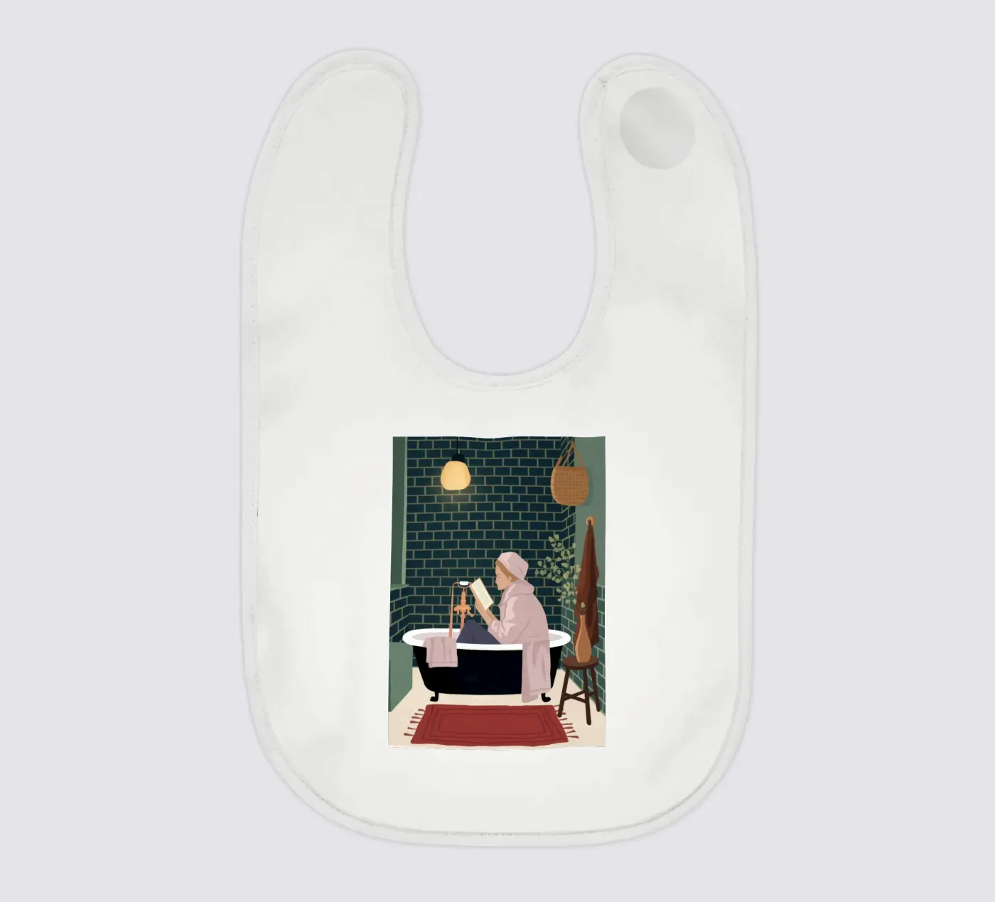 Luxurious Bath Time baby bib by Fine Sanctuary
