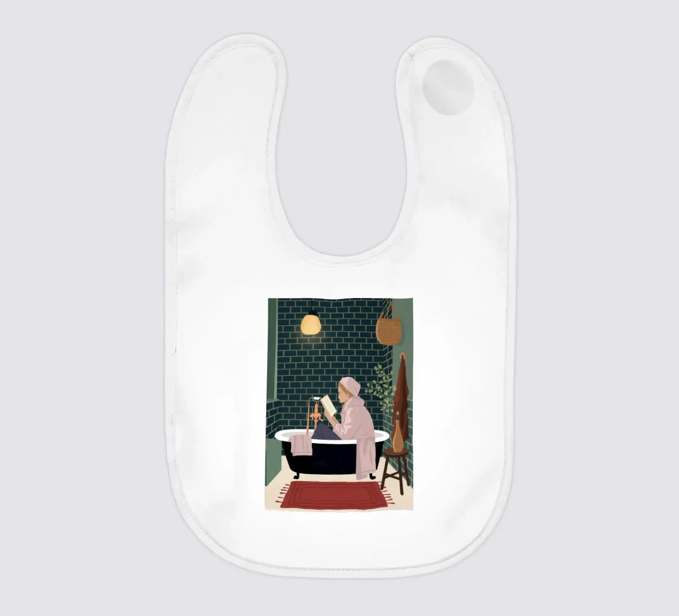 Luxurious Bath Time baby bib by Fine Sanctuary