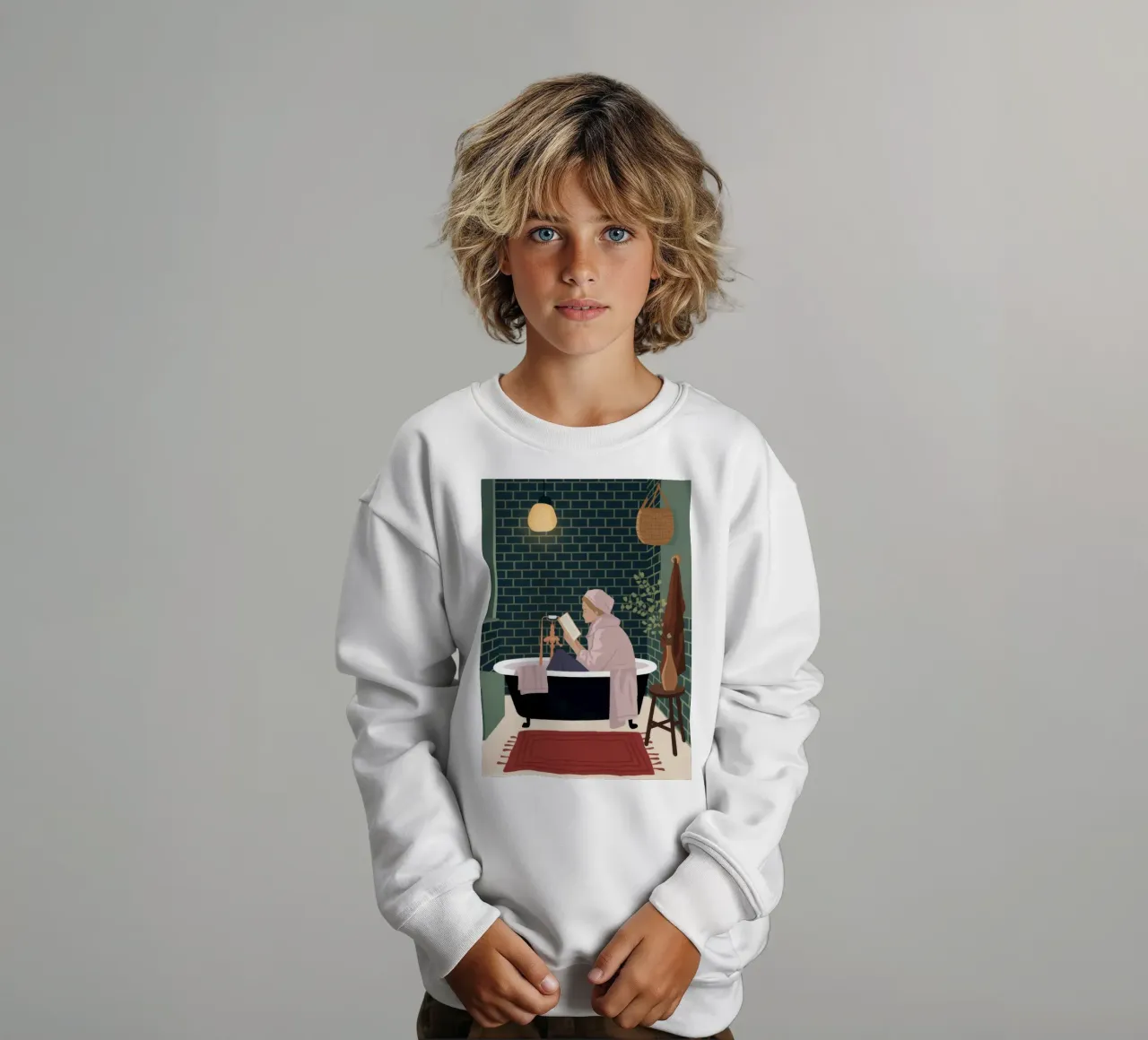 Luxe badtijd kinder sweatshirt van Fine Sanctuary