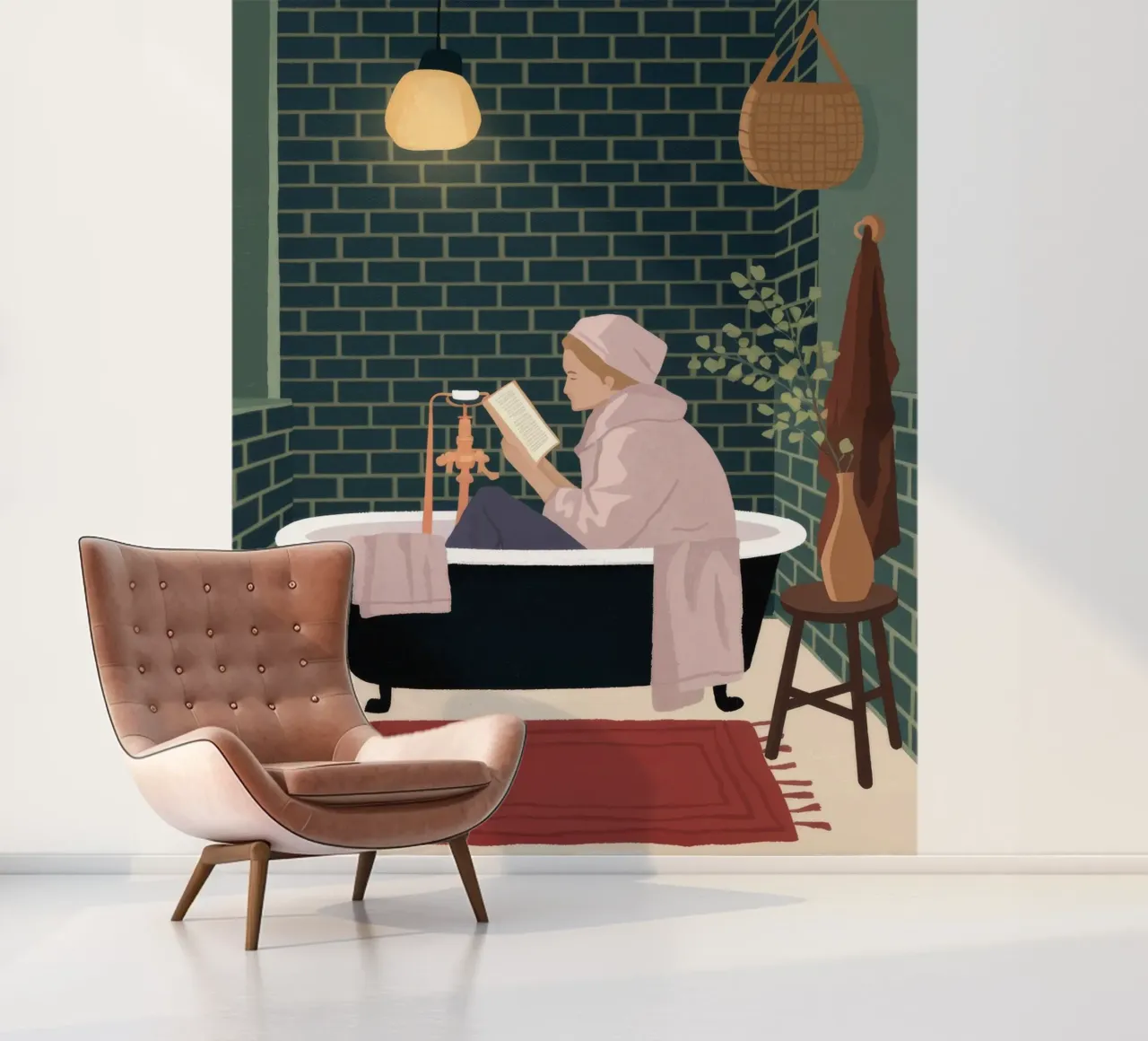 Luxe badtijd fotobehang van Fine Sanctuary