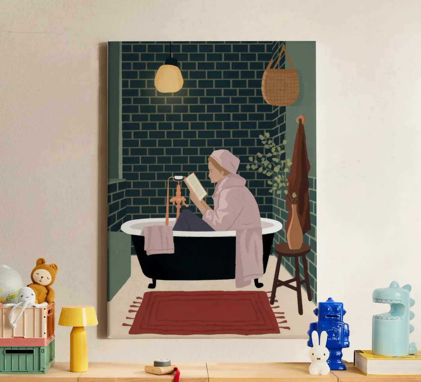 Luxe badtijd canvas van Fine Sanctuary