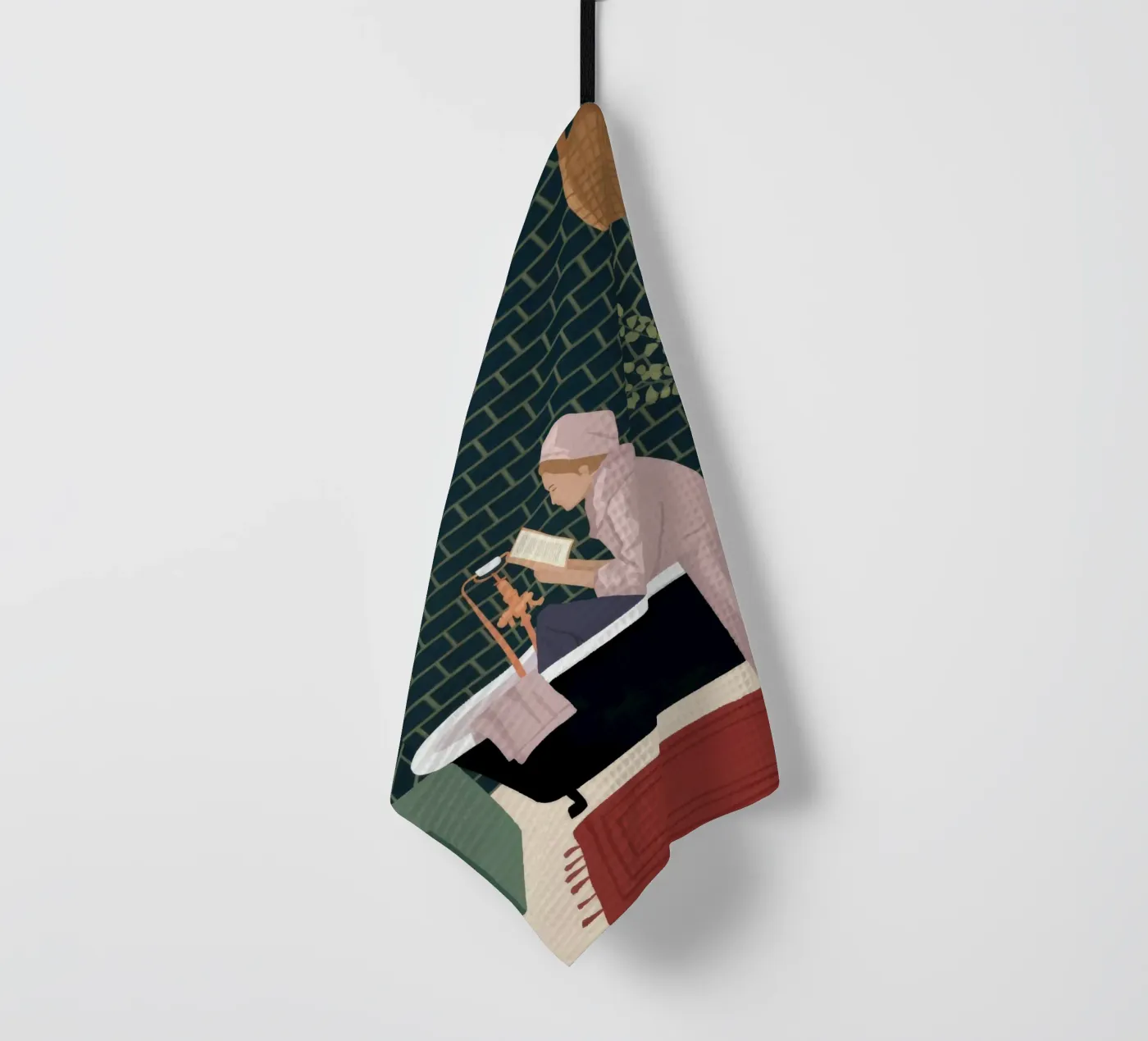 Luxurious Bath Time tea towel by Fine Sanctuary