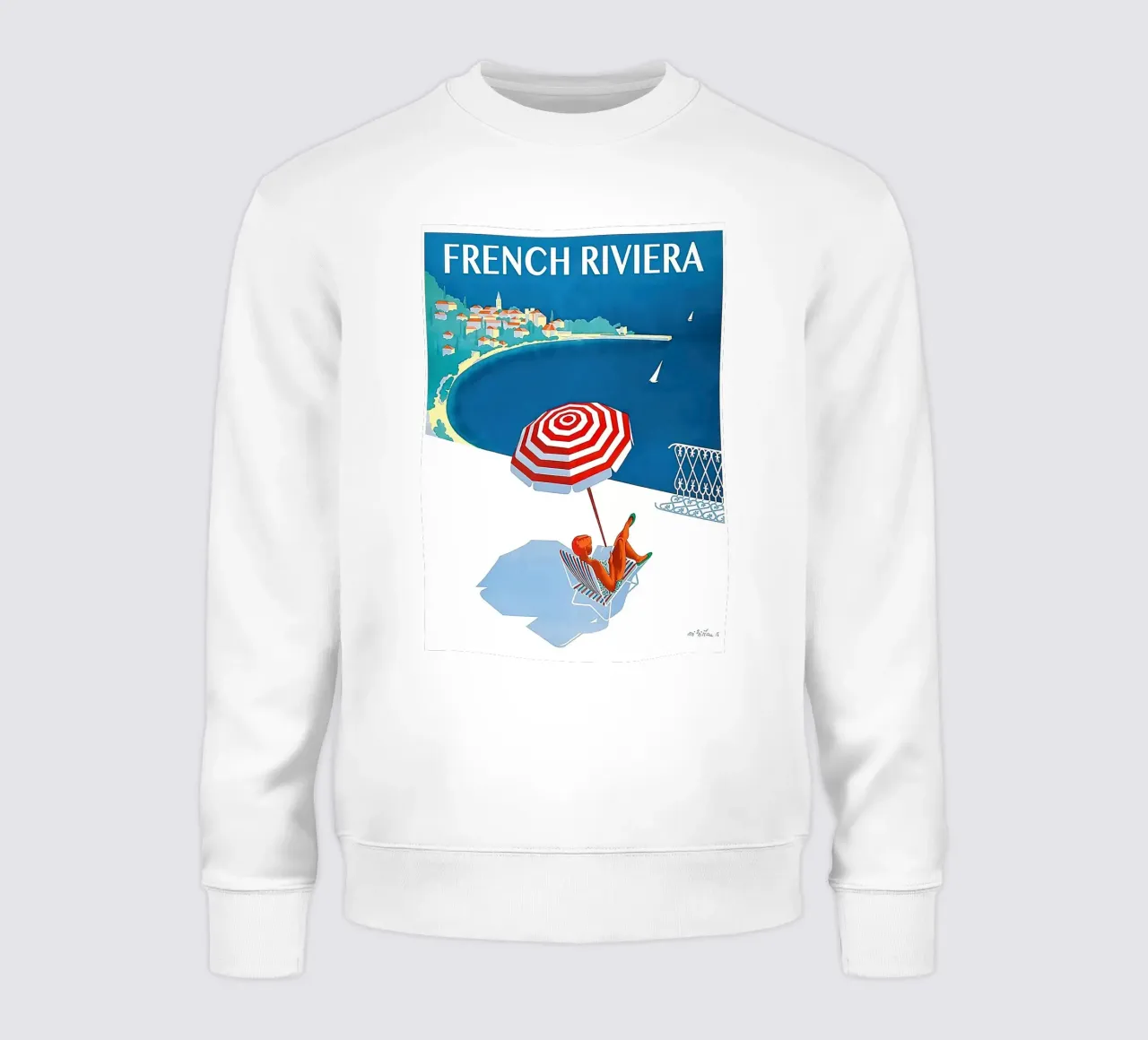 Cote D'Azure '1954 Viajes Riviera Francesa sudadera de MIa_Dispath