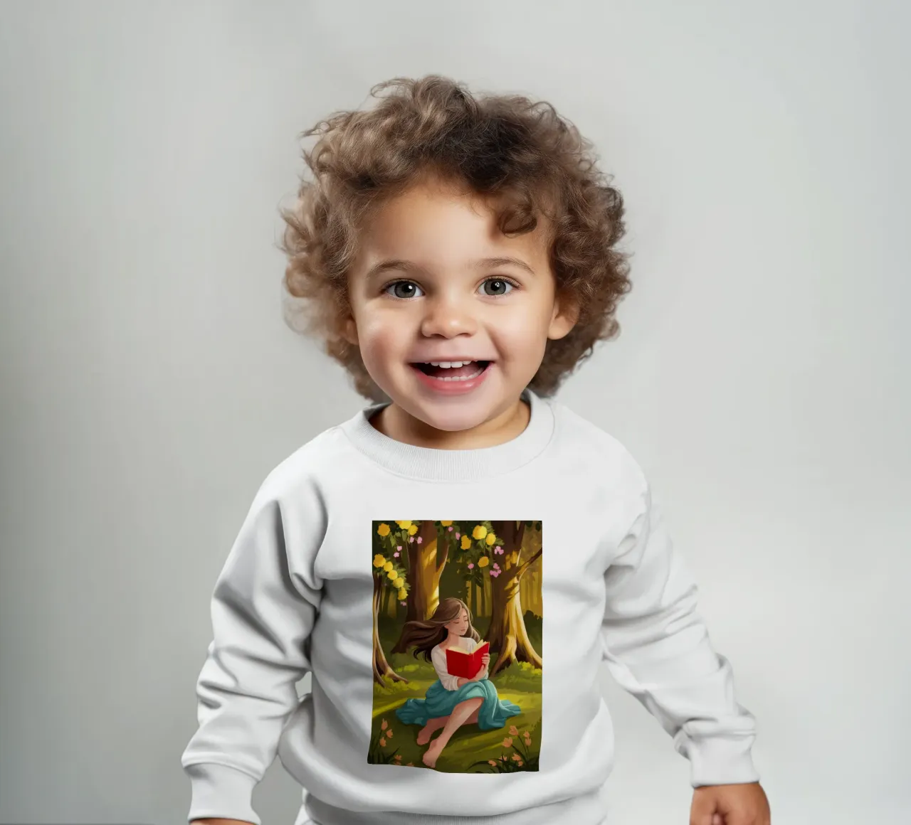 Lecture de la forêt enchantée sweat pour bébé de Fine Sanctuary