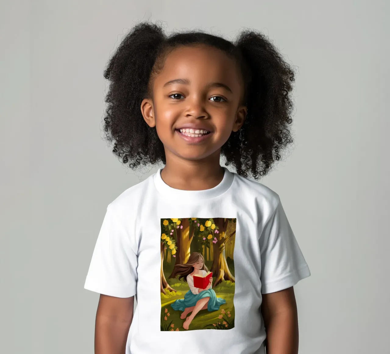 Lecture de la forêt enchantée t-shirt enfant de Fine Sanctuary
