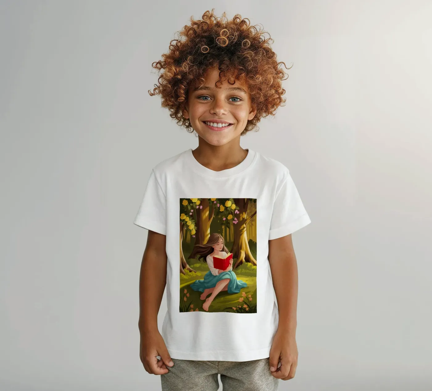 Lettura della foresta incantata t-shirt bambini da Fine Sanctuary