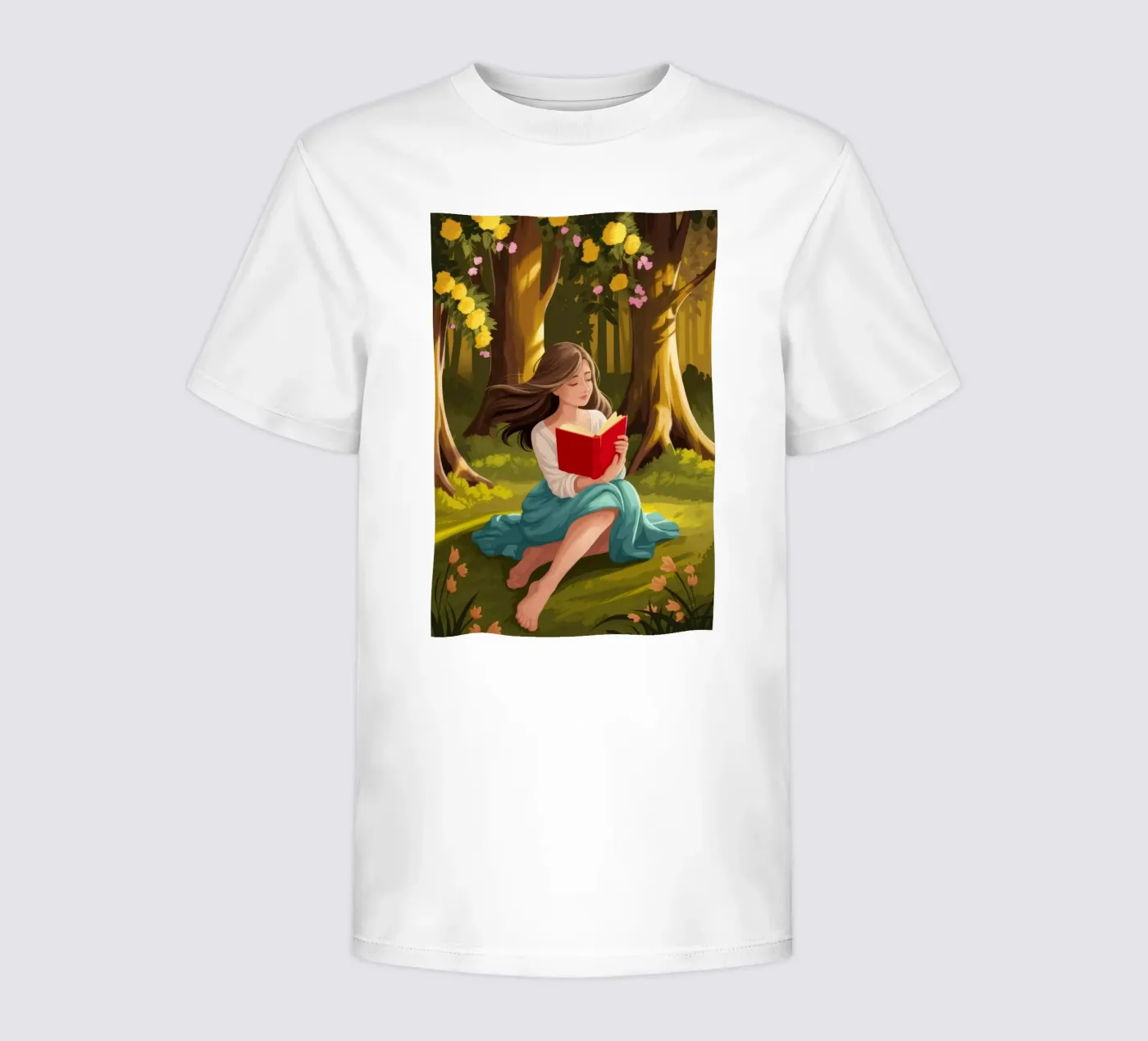 Lettura della foresta incantata t-shirt bambini da Fine Sanctuary