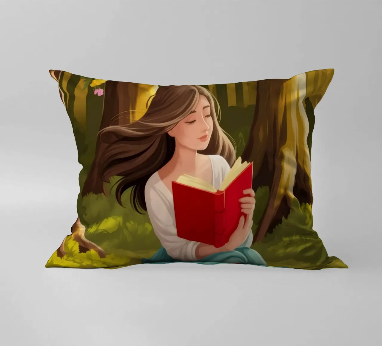 Lecture de la forêt enchantée coussin de Fine Sanctuary