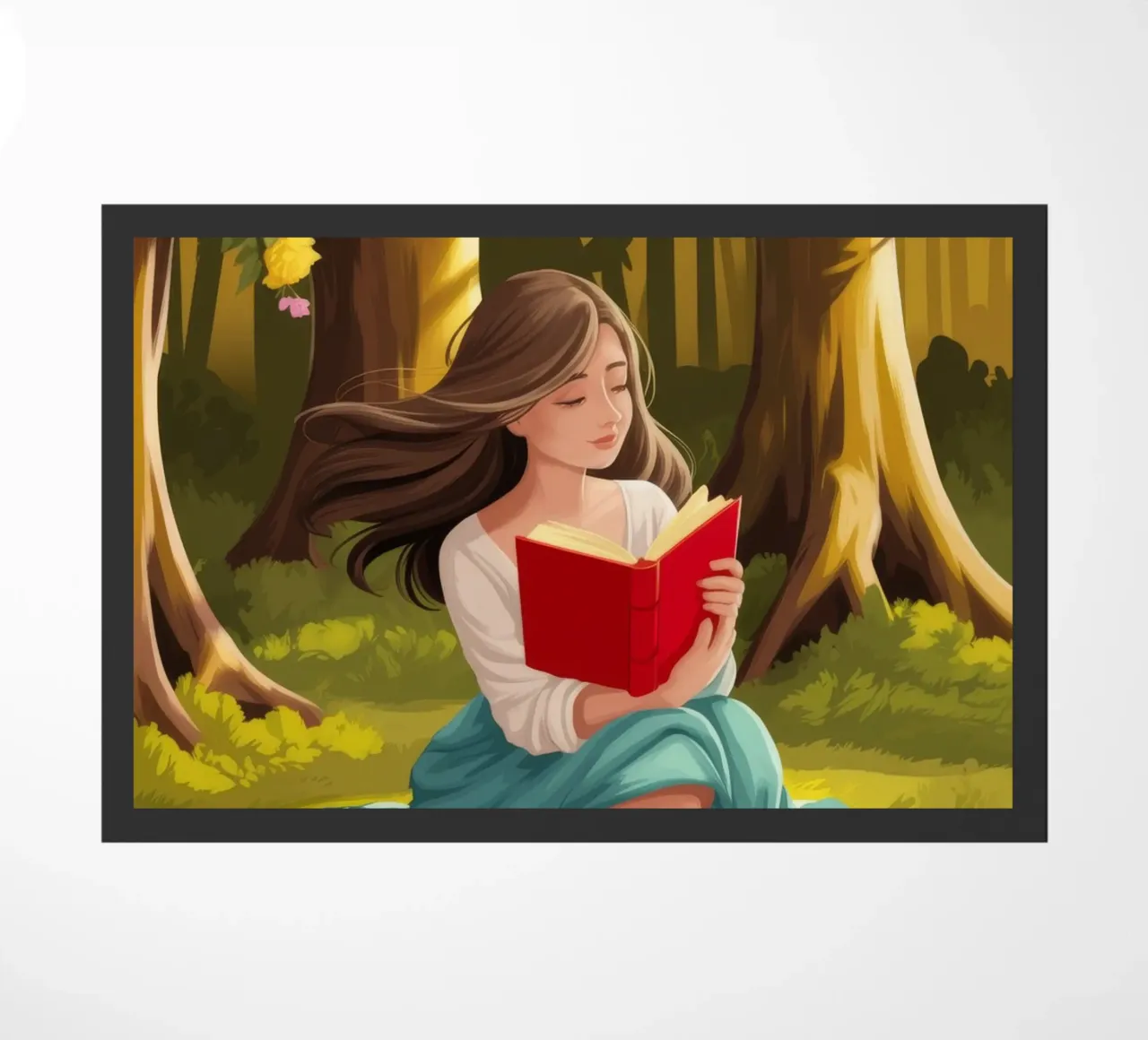 Enchanted Forest Reading doormat by Fine Sanctuary