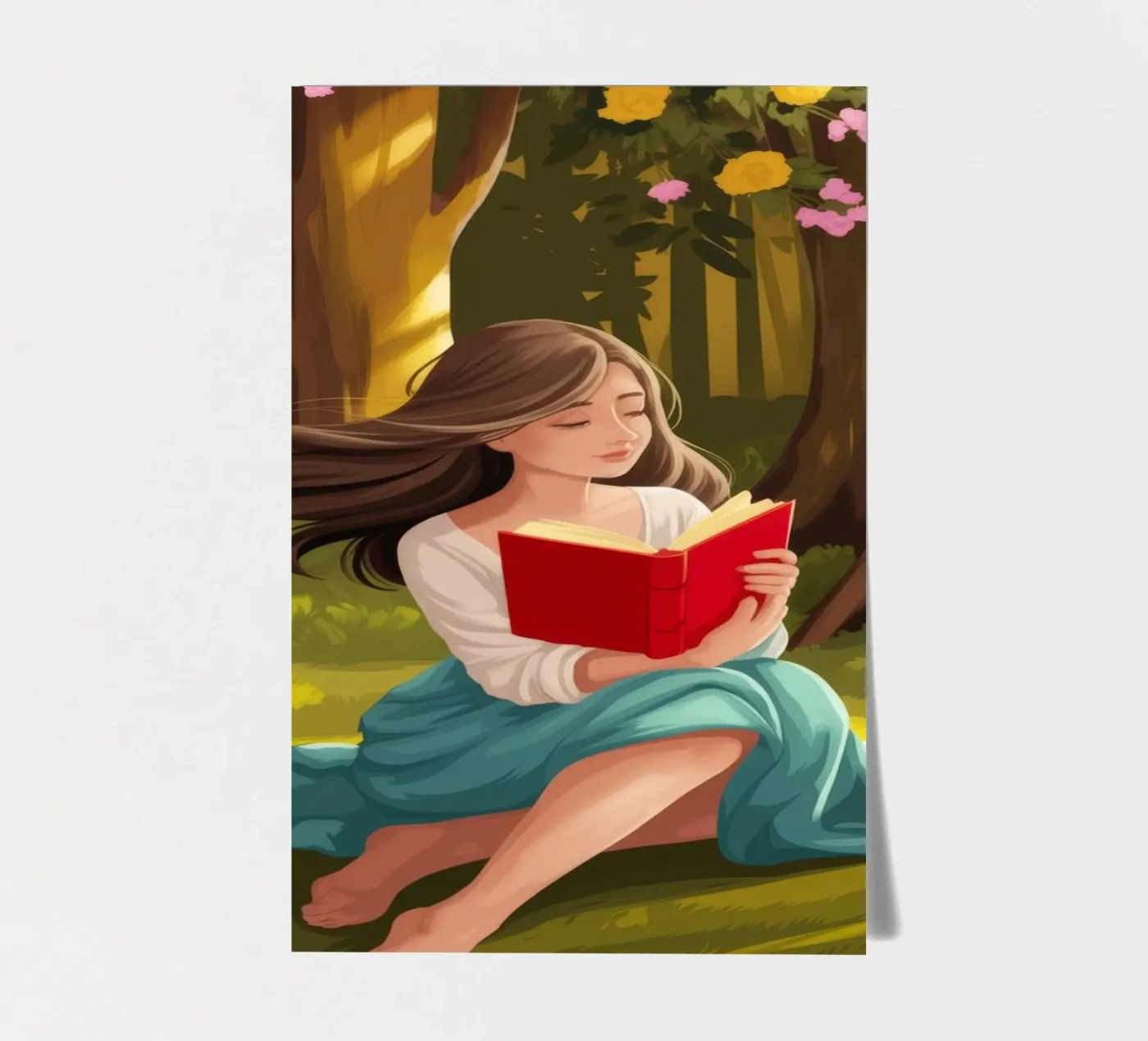 Enchanted Forest Reading sticker sheet by Fine Sanctuary