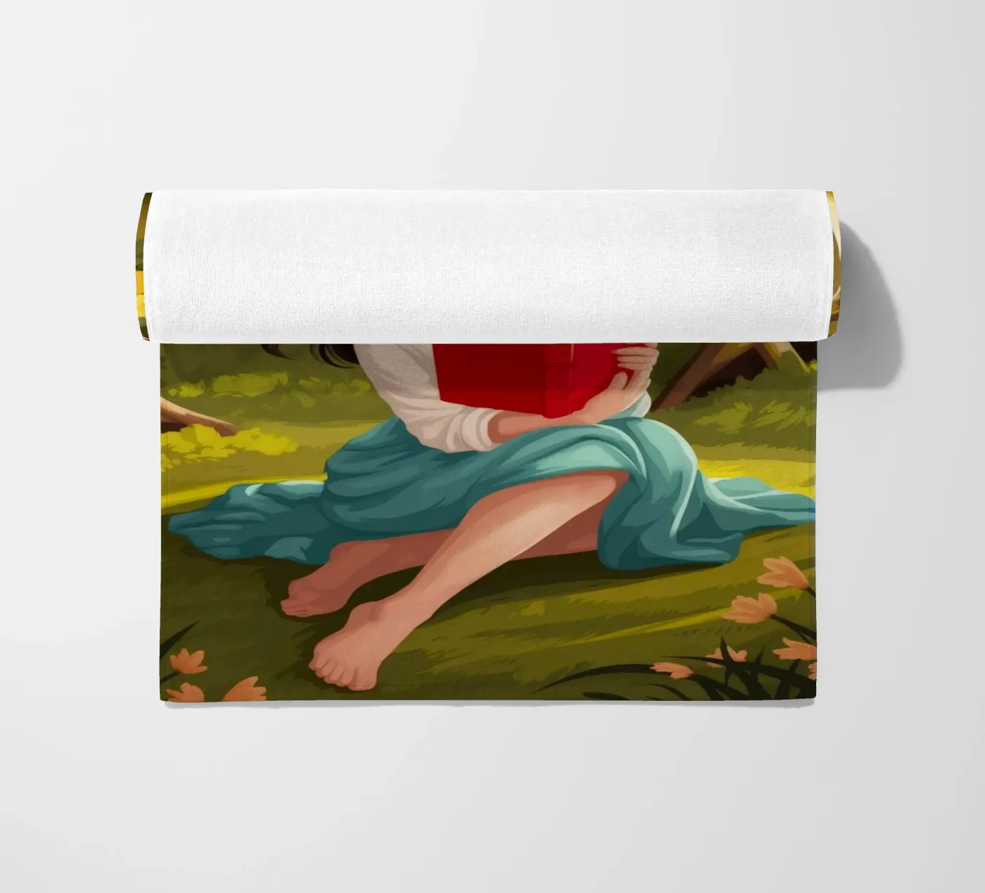 Enchanted Forest Reading beach towel by Fine Sanctuary