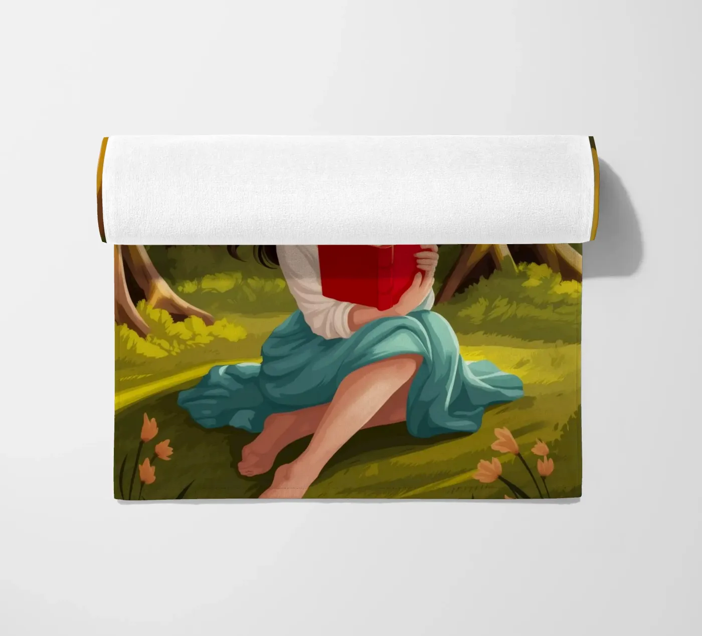 Enchanted Forest Reading beach towel by Fine Sanctuary