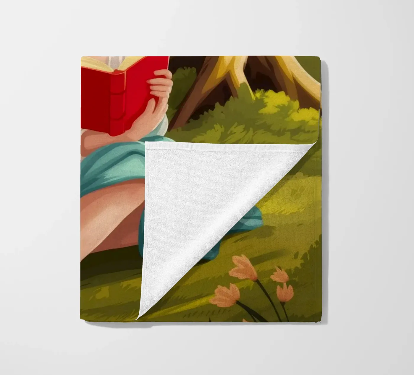 Enchanted Forest Reading beach towel by Fine Sanctuary