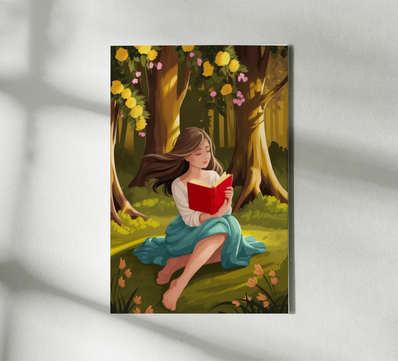 Enchanted Forest Reading canvas by Fine Sanctuary