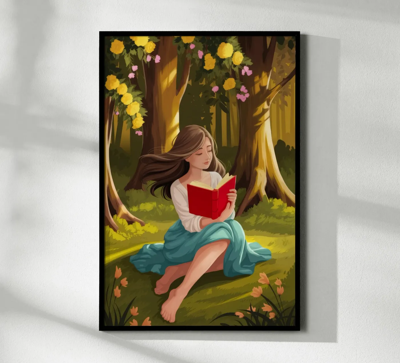 Enchanted Forest Reading poster da Fine Sanctuary