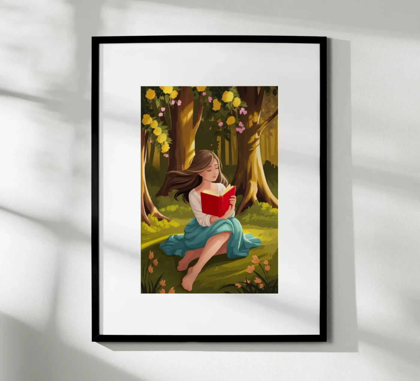 Enchanted Forest Reading poster da Fine Sanctuary