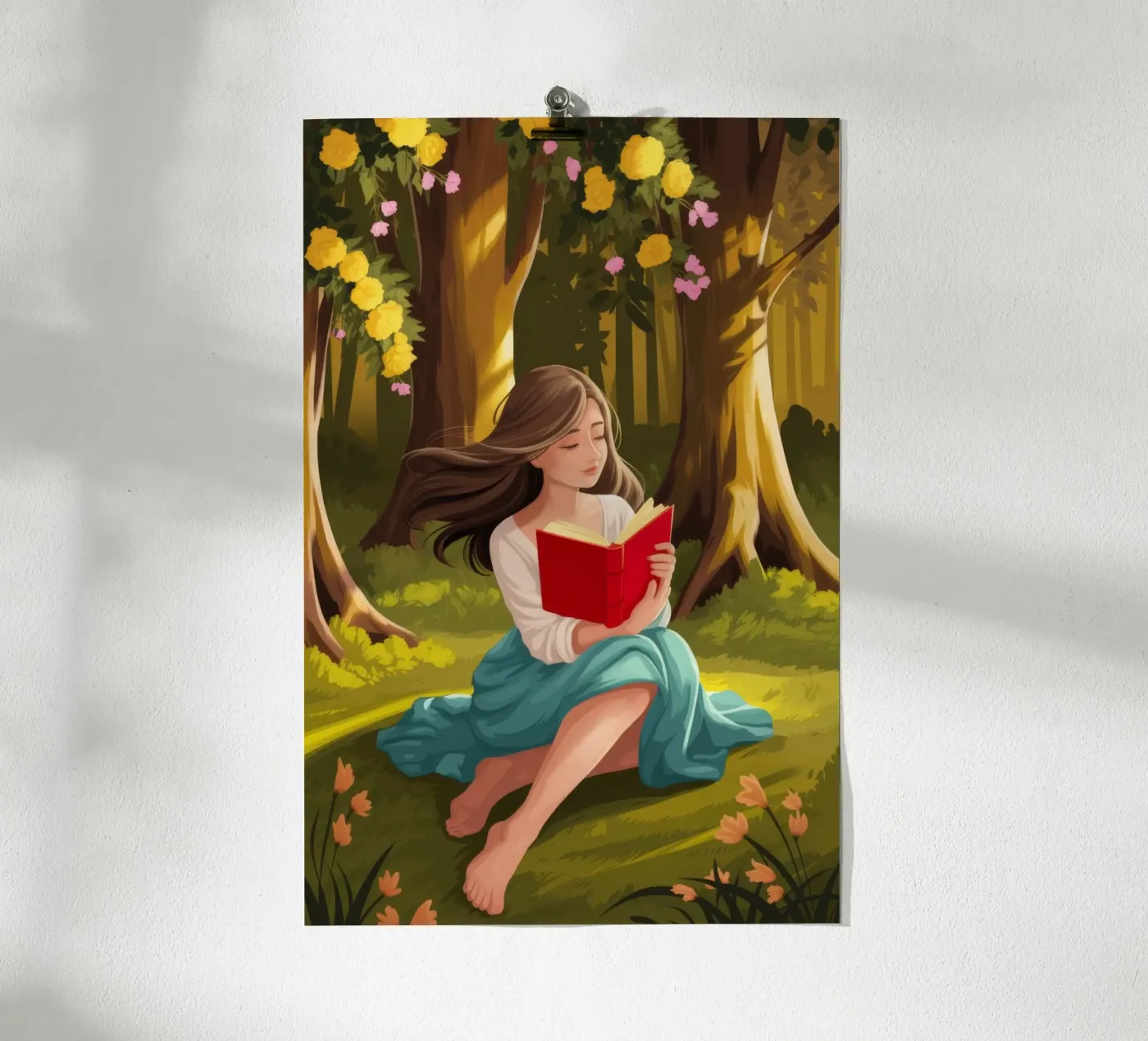Enchanted Forest Reading poster da Fine Sanctuary