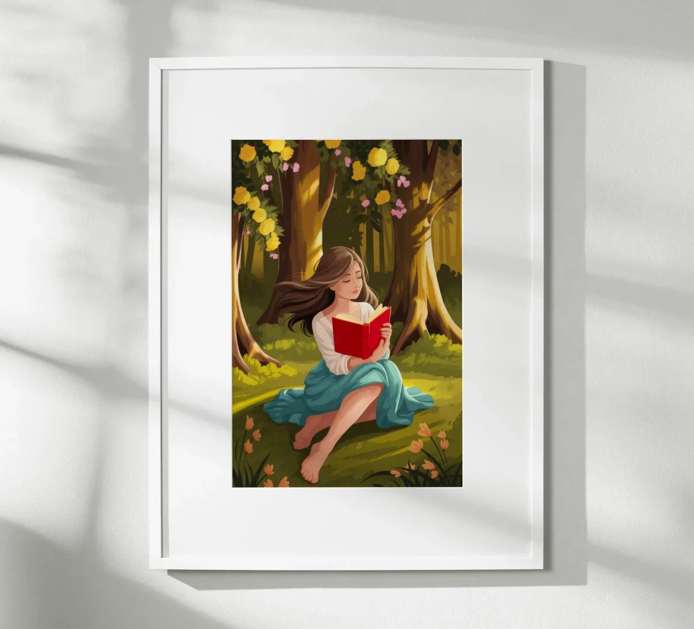 Enchanted Forest Reading poster da Fine Sanctuary