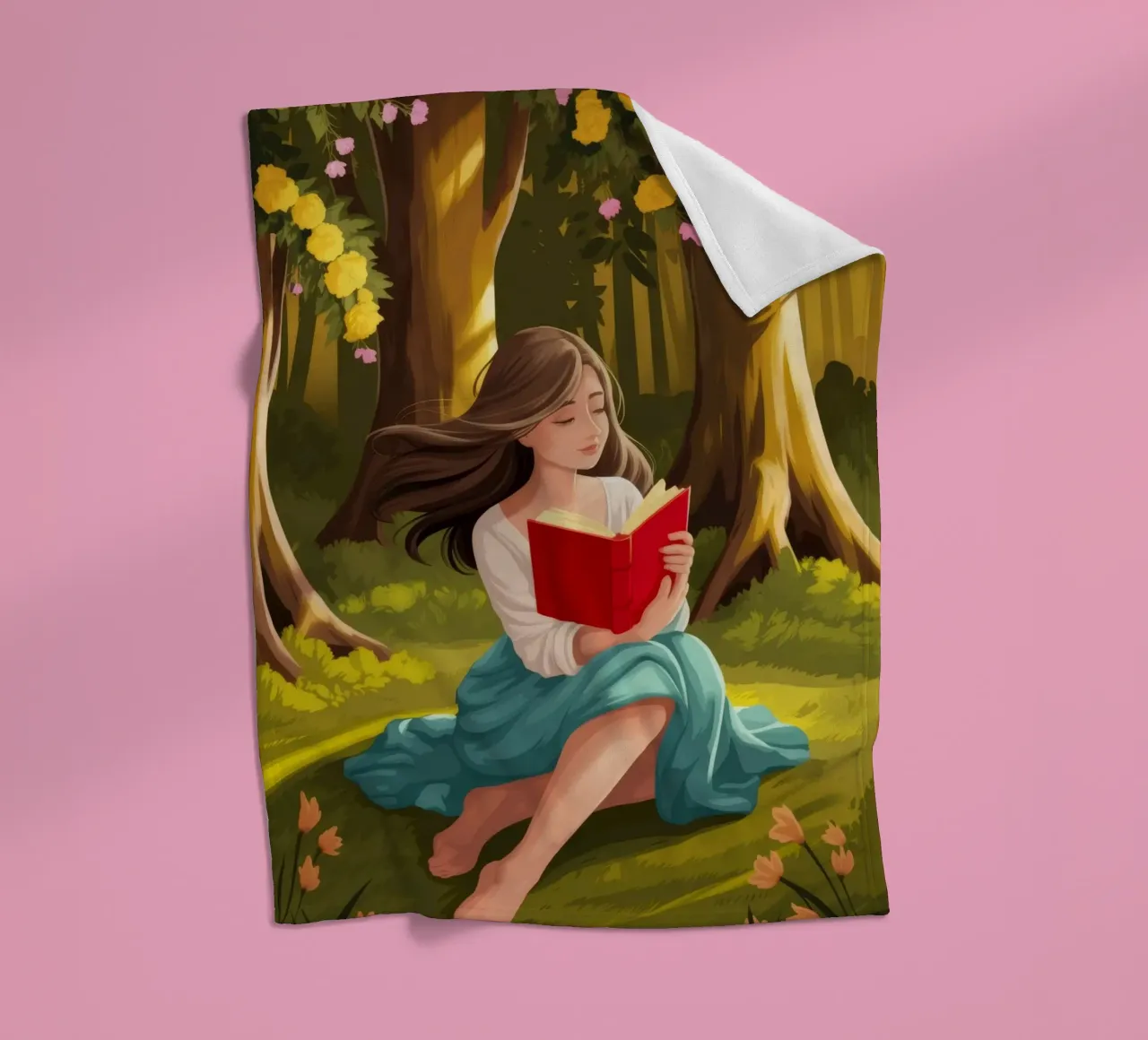 Enchanted Forest Reading Fleecedecke von Fine Sanctuary