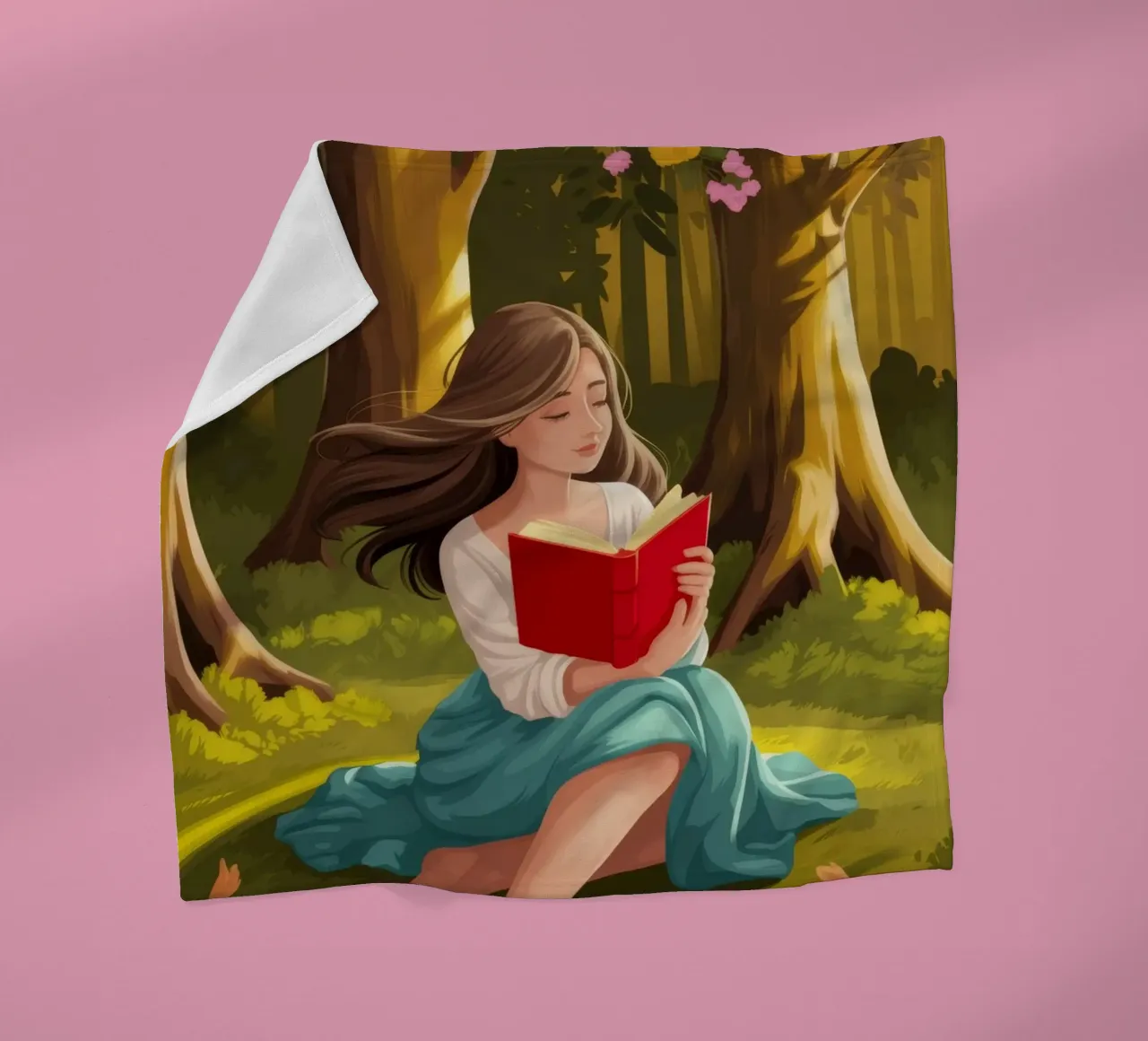 Enchanted Forest Reading Fleecedecke von Fine Sanctuary