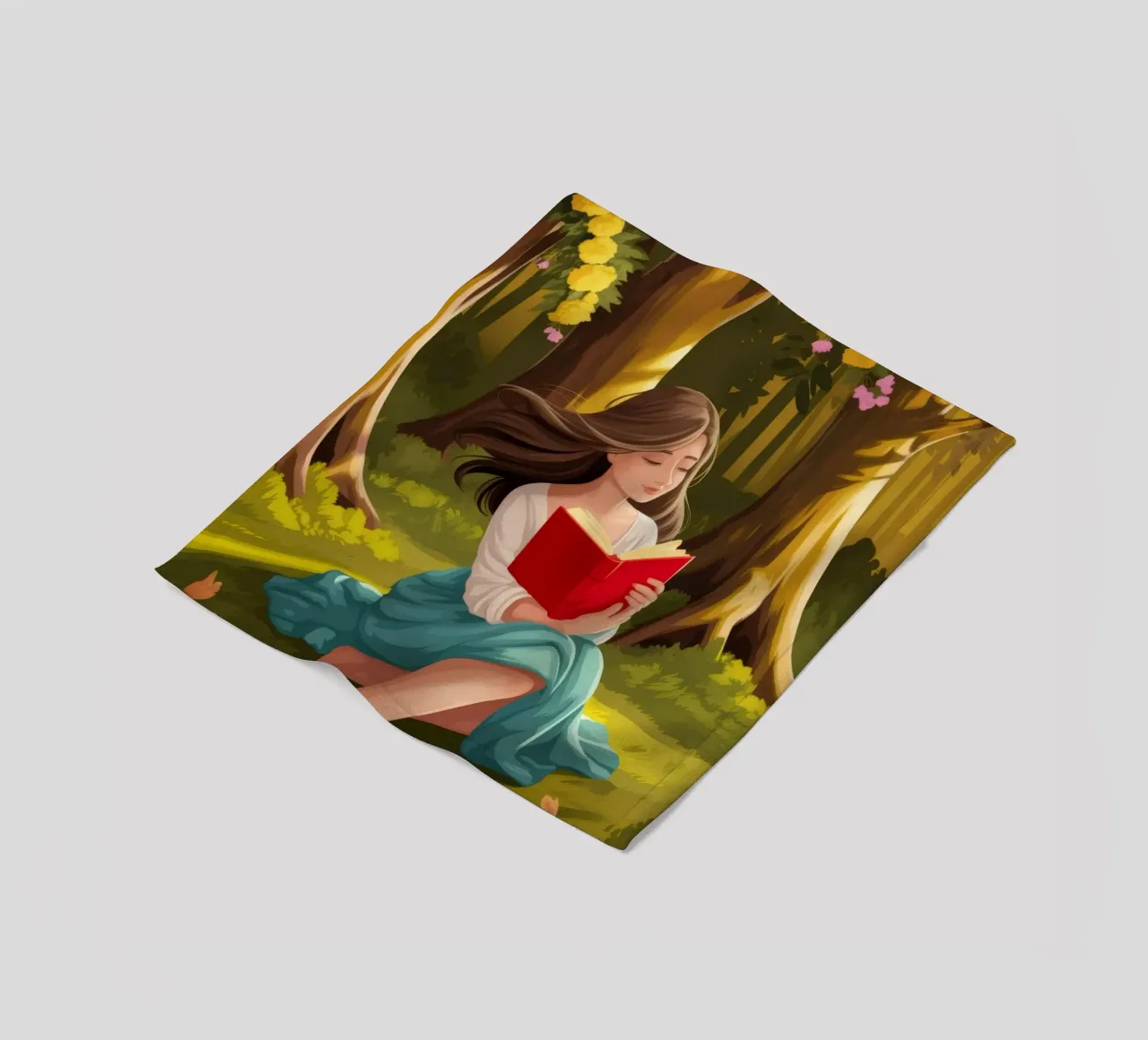 Enchanted Forest Reading Fleecedecke von Fine Sanctuary