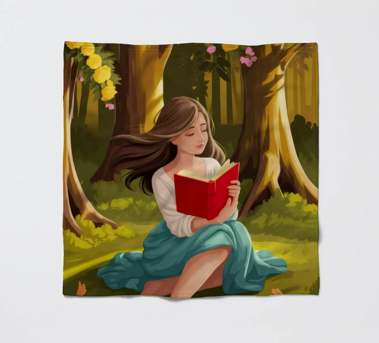 Enchanted Forest Reading Fleecedecke von Fine Sanctuary