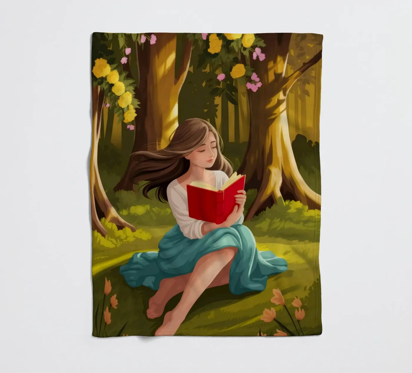 Enchanted Forest Lesen Fleecedecke von Fine Sanctuary