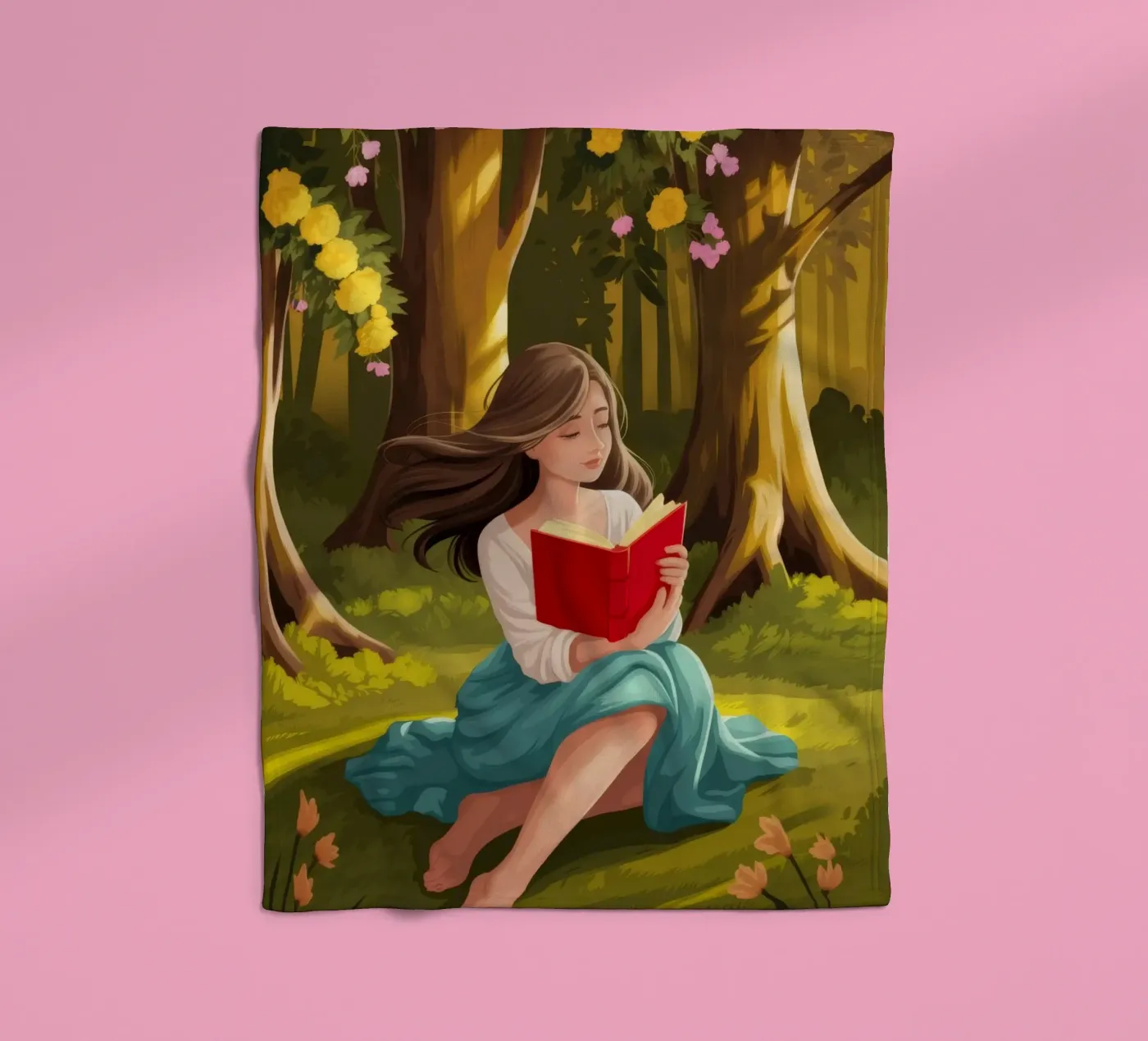 Enchanted Forest Lesen Fleecedecke von Fine Sanctuary