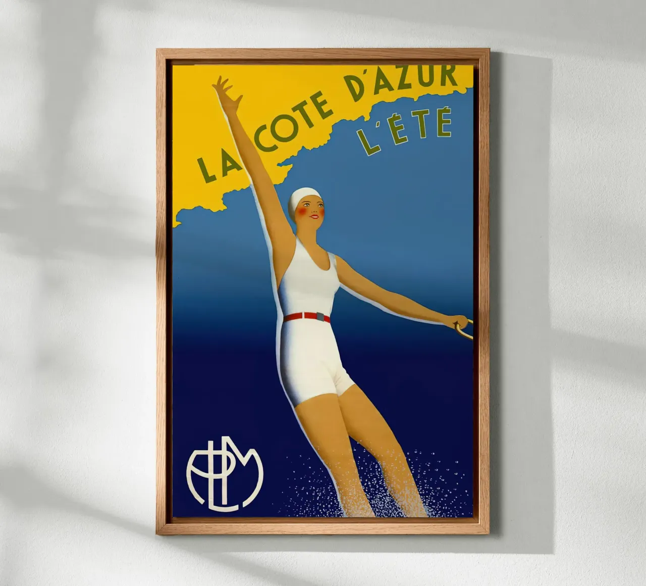 De Côte d'Azur in de zomer - Côte d'Azur canvas met Baklijst van MIa_Dispath