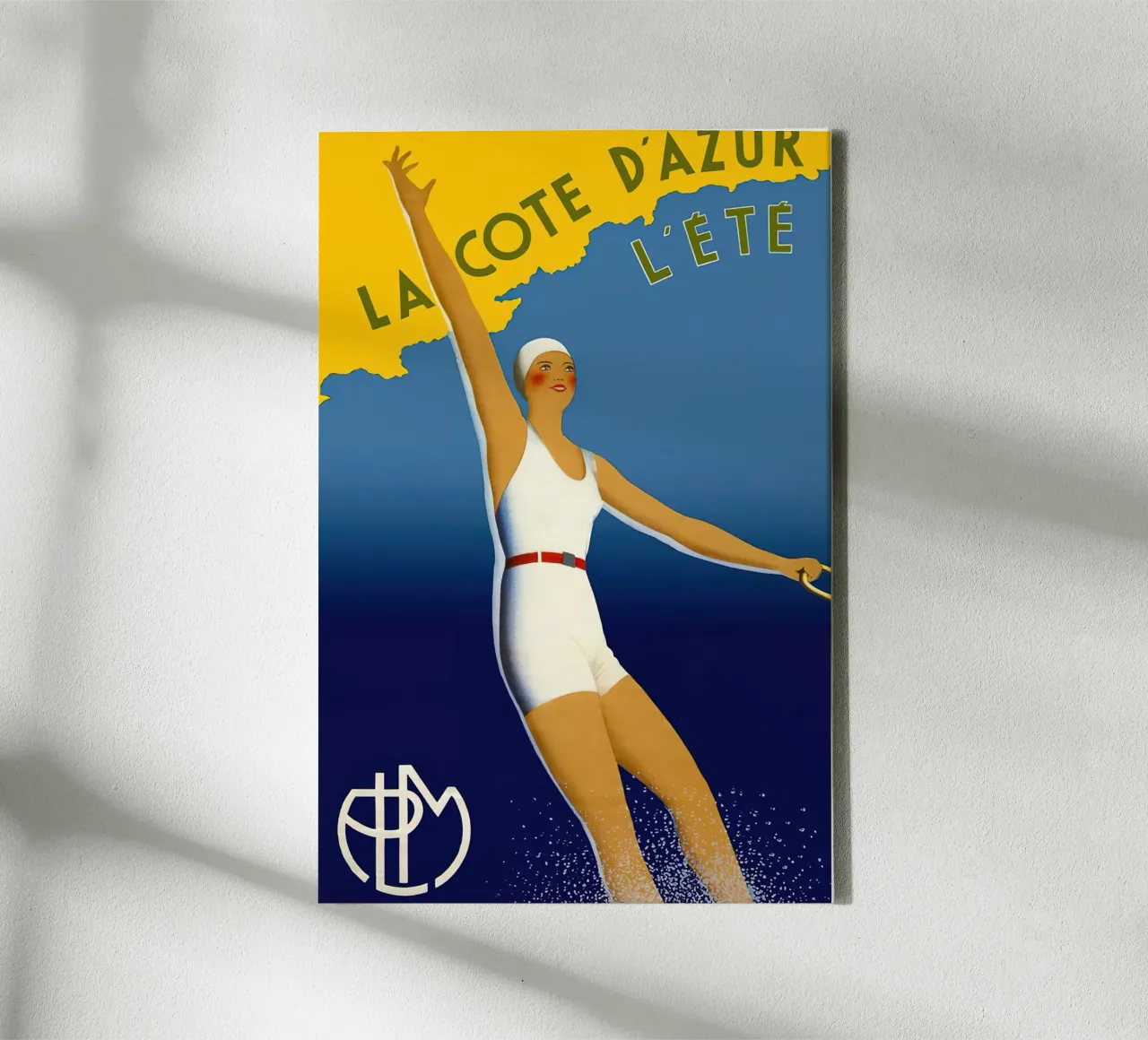 De Côte d'Azur in de zomer - Côte d'Azur canvas met Baklijst van MIa_Dispath