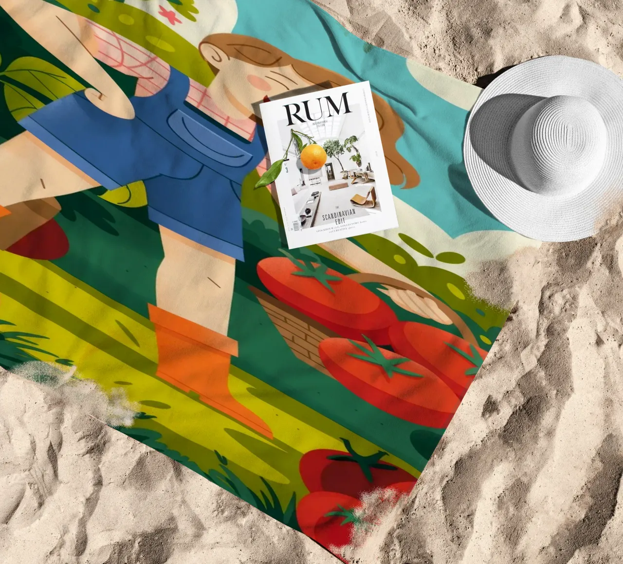 Momento di raccolto gioioso telo mare da Fine Sanctuary