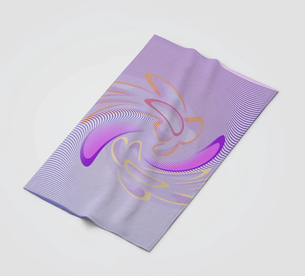 Motif dynamique abstrait en violet et orange plaid polaire de Something for you
