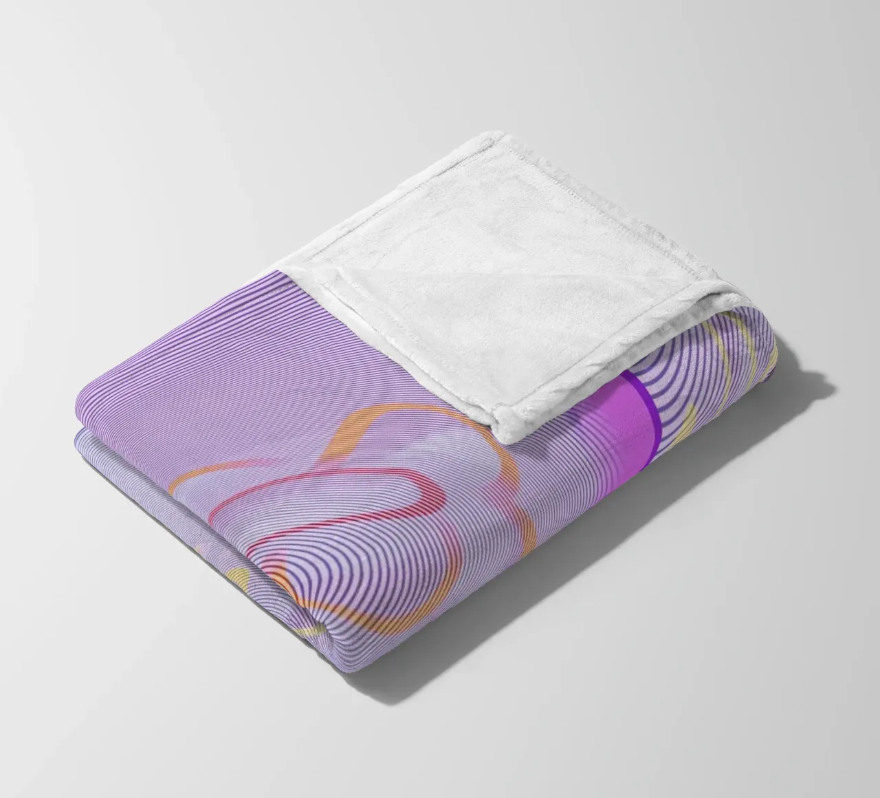 Motif dynamique abstrait en violet et orange plaid polaire de Something for you