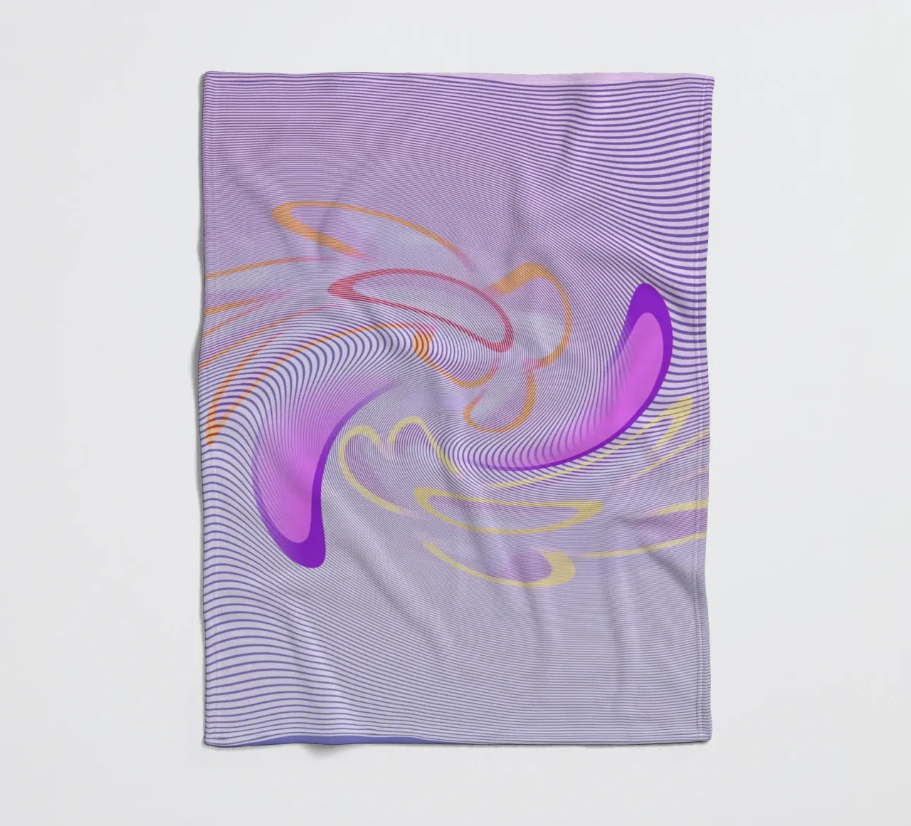 Motif dynamique abstrait en violet et orange plaid polaire de Something for you