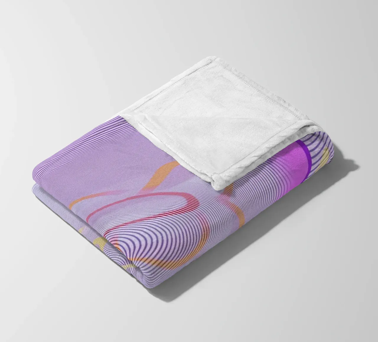 Motif dynamique abstrait en violet et orange plaid polaire de Something for you