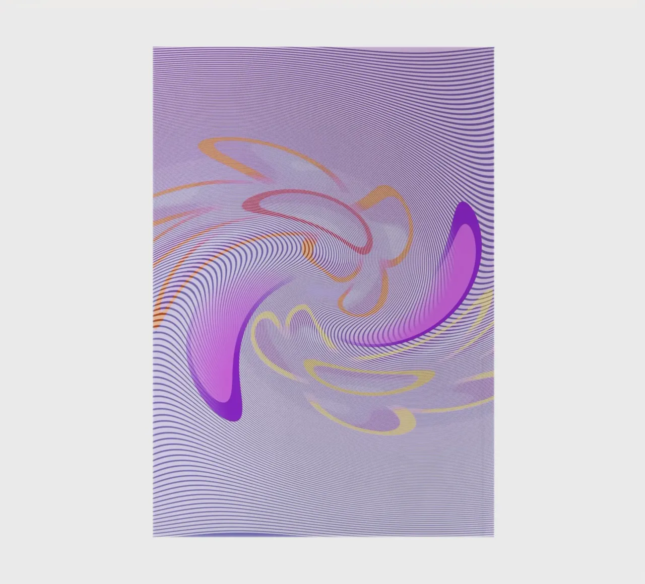 Motif dynamique abstrait en violet et orange carnet de notes de Something for you