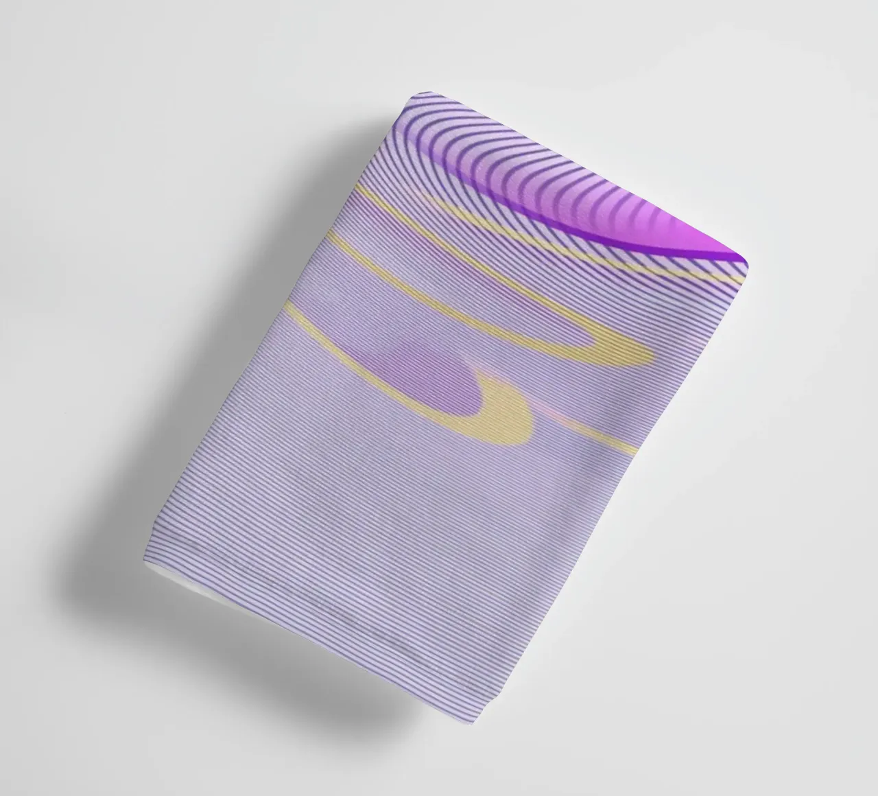 Abstract dynamic pattern in purple and orange towel by Something for you