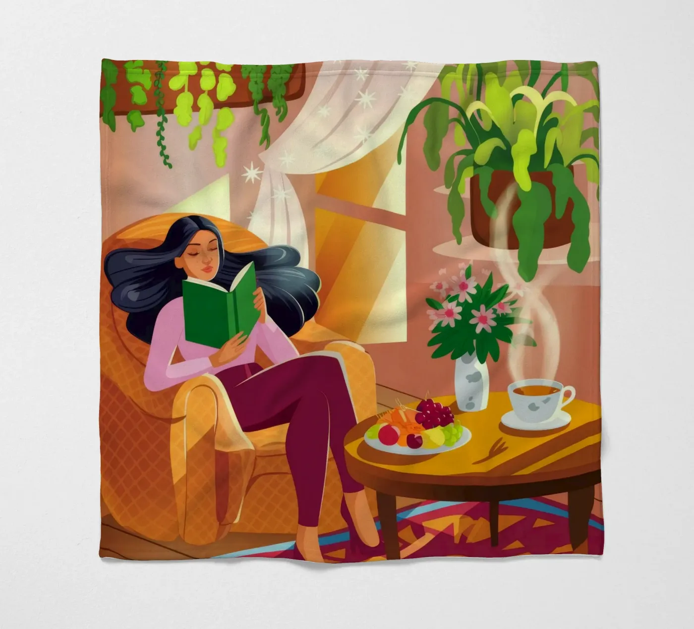 Accogliente lettura al chiuso coperta in pile da Fine Sanctuary