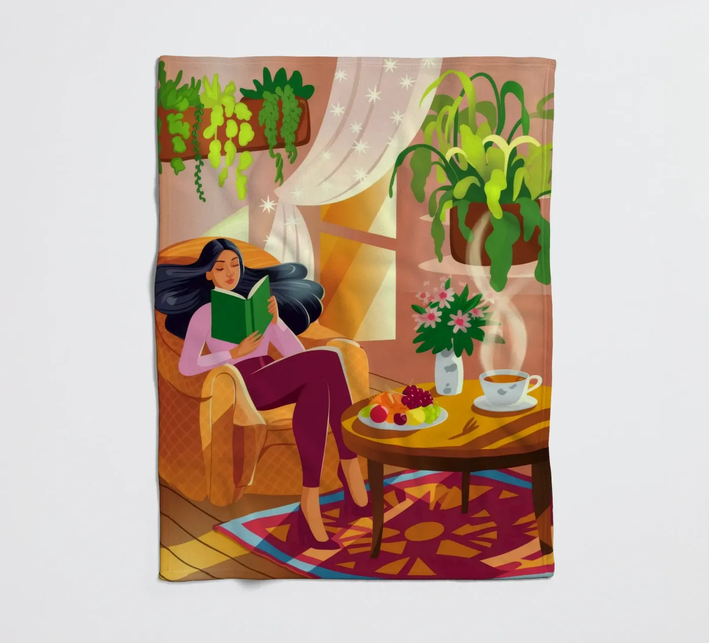 Accogliente lettura al chiuso coperta in pile da Fine Sanctuary