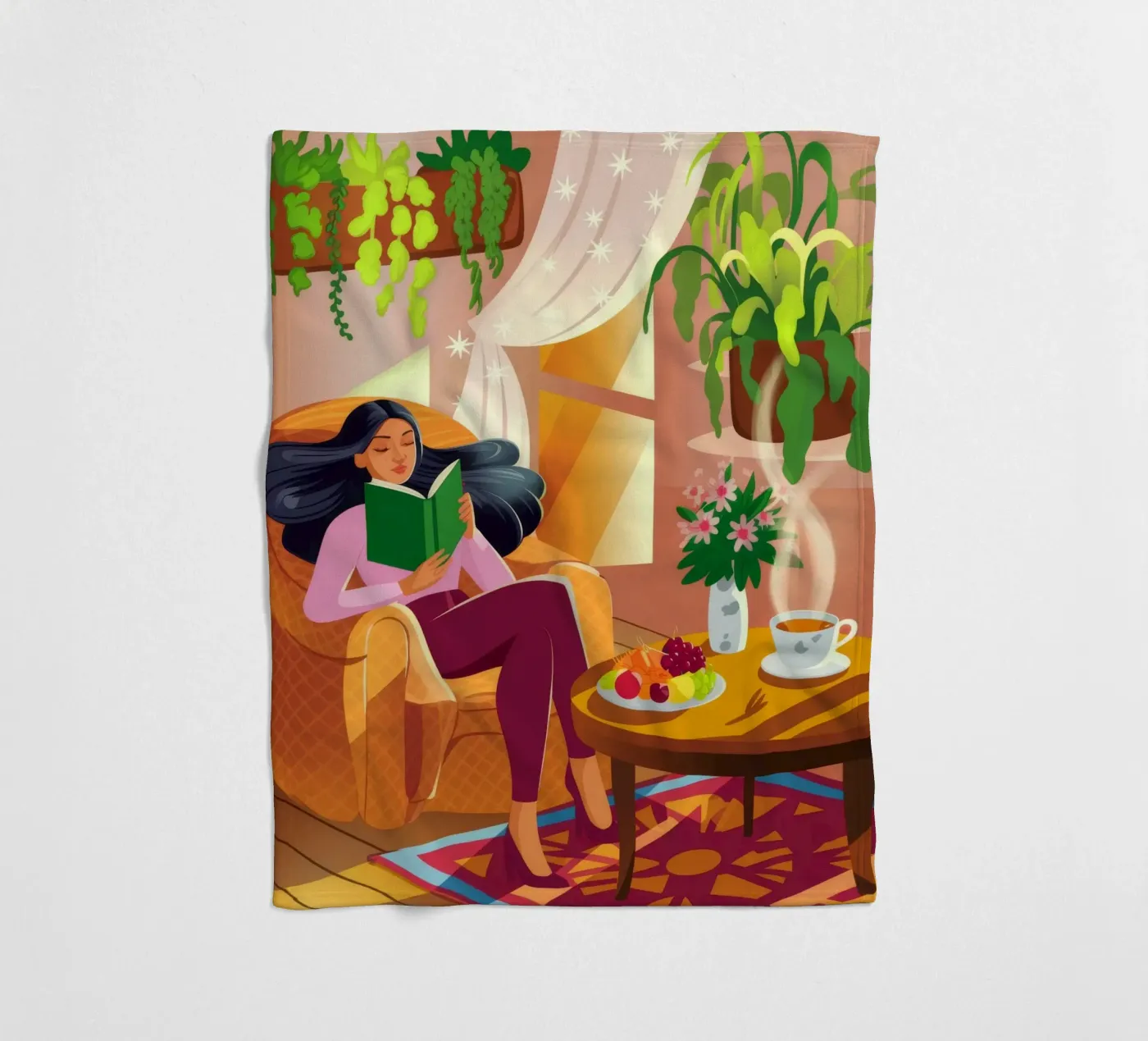 Accogliente lettura al chiuso coperta in pile da Fine Sanctuary