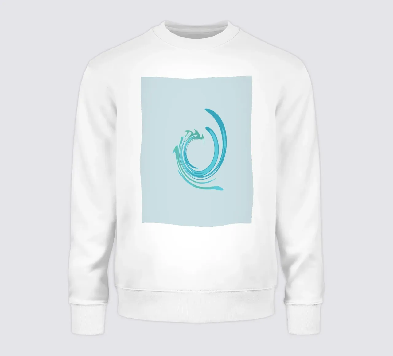 Abstraktes dynamisches Wirbelmuster in Blau Sweatshirt von Something for you